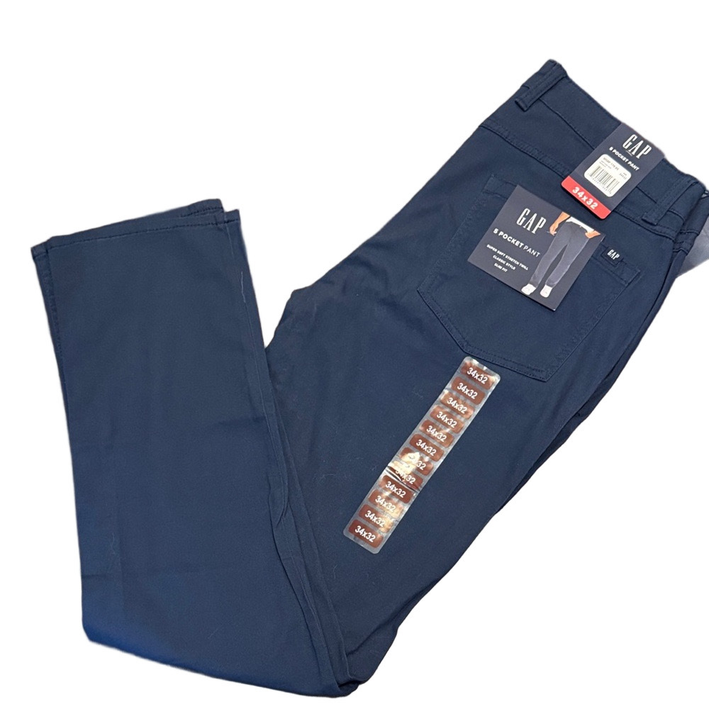 GAP Men's Deep Blue Slim Fit Chinos 34X32 NWT